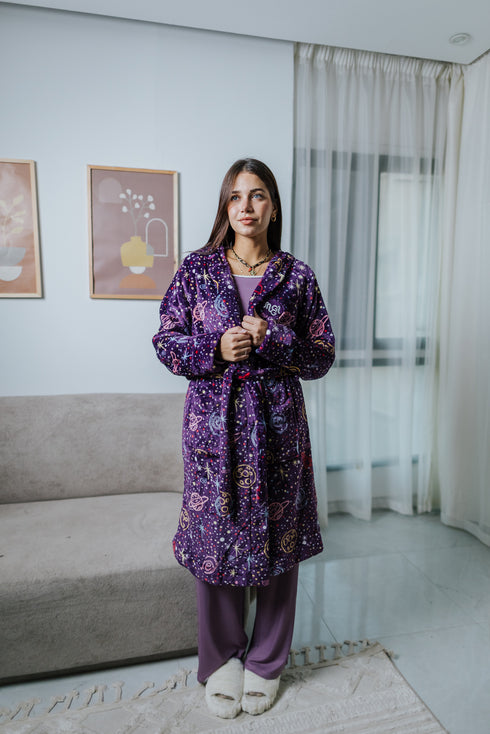 Snuggs Blanket Robe Purple Space